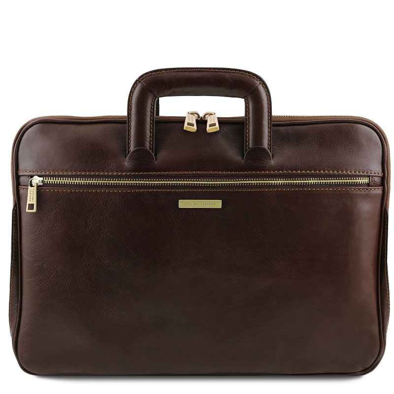 Document Leather briefcase- Caserta