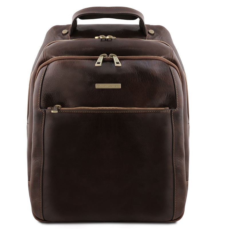 leather laptop backpack Gino 