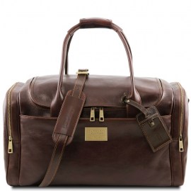 Travel leather bag with side pockets  Venice