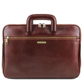 Document Leather briefcase- Caserta