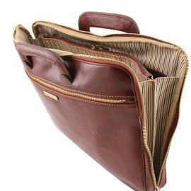 Document Leather briefcase- Caserta