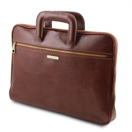 Document Leather briefcase- Caserta