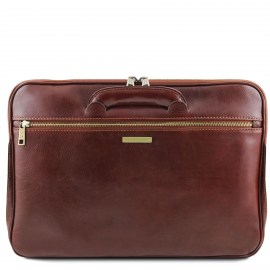 Document Leather briefcase- Caserta