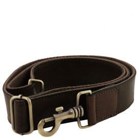 Dark Brown leather shoulder strap