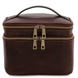 Leather toilet bag Eliot