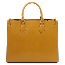 Yellow Leather Business bag for Women